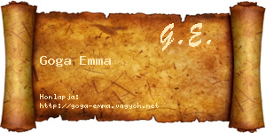 Goga Emma névjegykártya